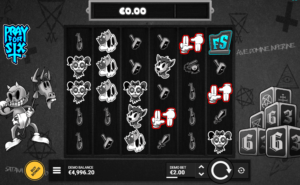 Pray For Six bonus features and free spins